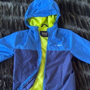4/$10 Eddie Bauer Kids Raincoat in Blue and Lime